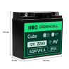 Green Cell AGM 12V 22Ah VRLA Battery Gel deep cycle scooter | APLIUM
