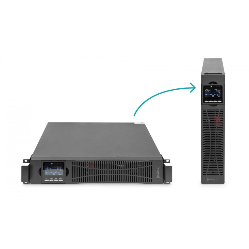 DIGITUS OnLine UPS system 3000 VA / 3000 W 9 salidas AC | APLIUM