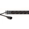 Regleta de alimentación PDU Rack 19" con fusible de sobrecar | APLIUM