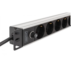 Regleta de alimentación PDU Rack 19" con fusible de sobrecar | APLIUM