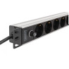 Regleta de alimentación PDU Rack 19" con fusible de sobrecar | APLIUM