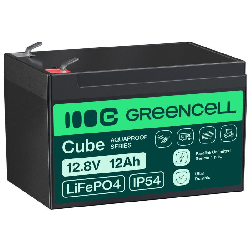 Green Cell LFPGC12V12AH CUBE Batería LiFePO4 12Ah 12.8V 153. | APLIUM
