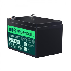 Green Cell LFPGC12V12AH CUBE Batería LiFePO4 12Ah 12.8V 153. | APLIUM