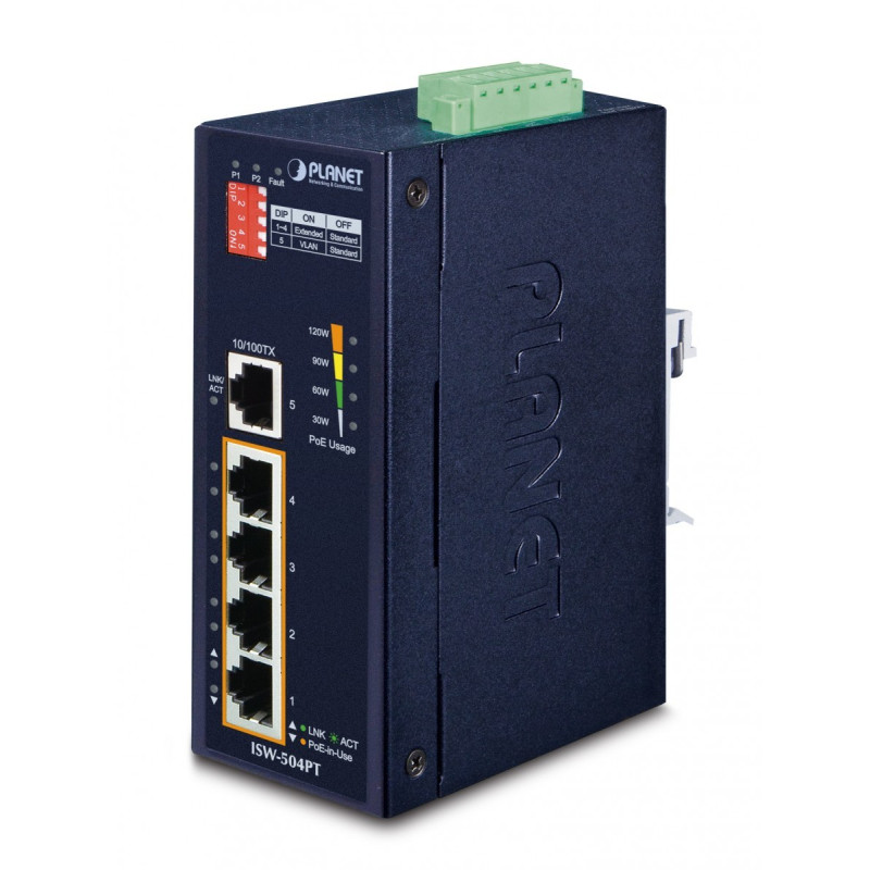 PLANET ISW-504PT switch No administrado L2 Fast Ethernet (10 | APLIUM