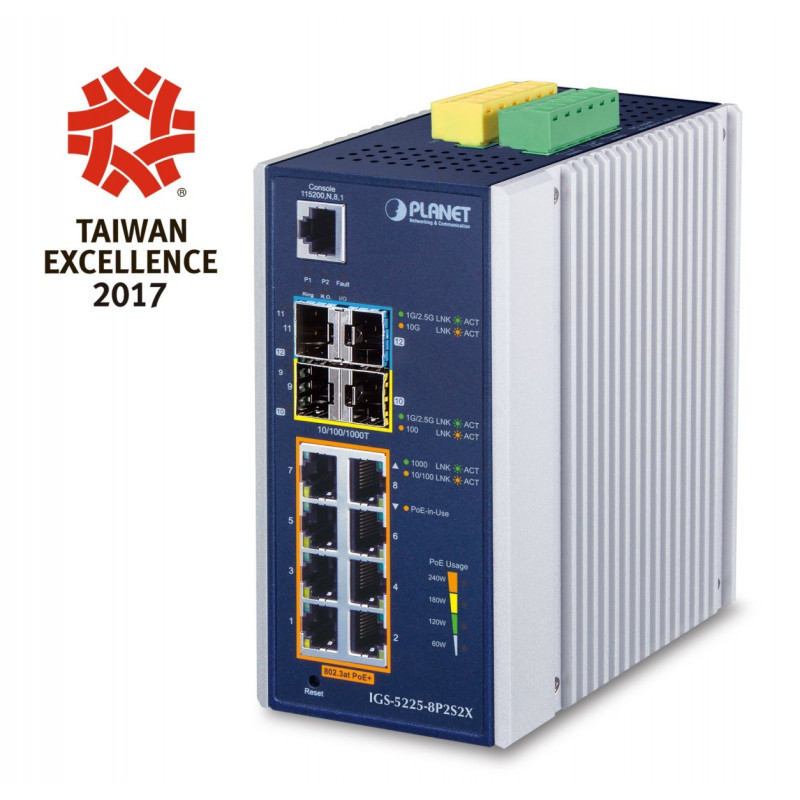 PLANET IGS-5225-8P2S2X switch Gestionado L3 Gigabit Ethernet | APLIUM