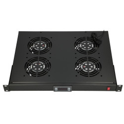 Extralink 19\" RACK MOUNT FAN PANEL (4 FANS) WITH THERMOSTAT | APLIUM