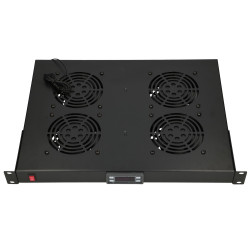 Extralink 19\" RACK MOUNT FAN PANEL (4 FANS) WITH THERMOSTAT | APLIUM