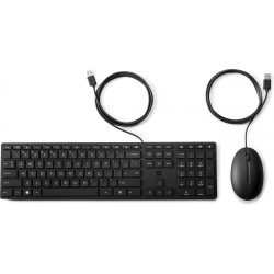 Conjunto USB con cable HP 320MK negro QWERTY (9SR36AA#ABB) | APLIUM