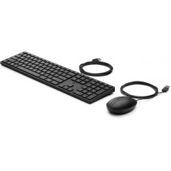 Conjunto USB con cable HP 320MK negro QWERTY (9SR36AA#ABB) | APLIUM