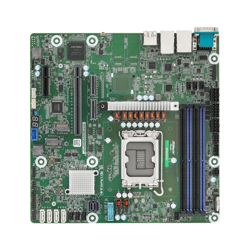 ASRock W880D4U, 1xSKT LGA 1851, Intel Core Ultra, W880, SATA | APLIUM