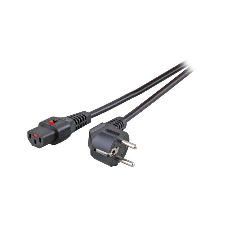 Cable de alimentación Schuko/IEC C13 recto M/F de 1,5 m negr | APLIUM