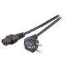 Cable de alimentación Schuko/IEC C13 recto M/F de 1,5 m negr | APLIUM