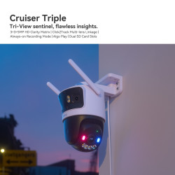 Cámara IP Imou Cruiser Triple 11MP Imou IPC-S7UP-11M0WED (3M | APLIUM