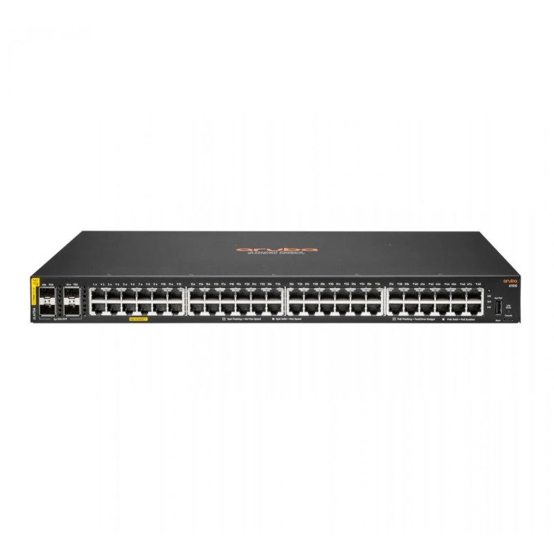 JL675A - HPE Aruba 6100 Managed 48G 4SFP+ PoE+ 370W Switch | APLIUM