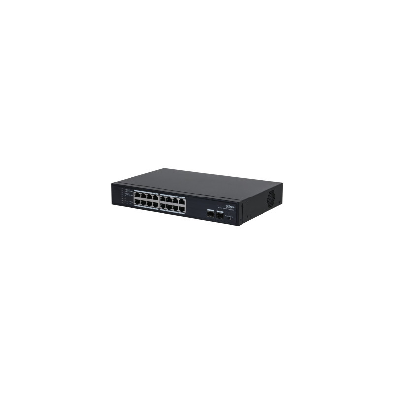(DH-PFS3218-16GT-135) Dahua Switch L2 PoE 16 Puertos + 2 Gig | APLIUM