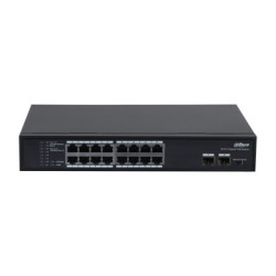 (DH-PFS3218-16GT-135) Dahua Switch L2 PoE 16 Puertos + 2 Gig | APLIUM