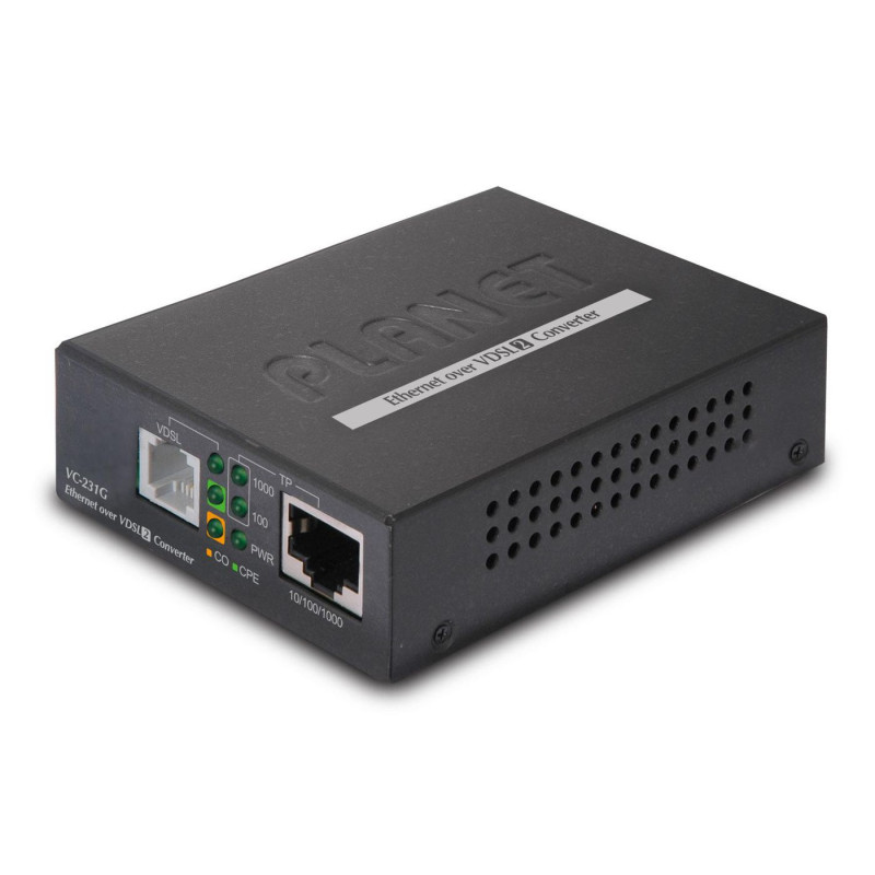 PLANET VC-231G convertidor de medio 1000 Mbit/s Negro | APLIUM