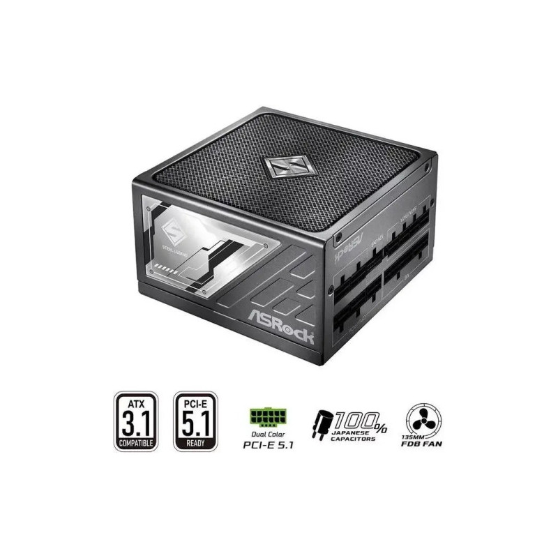 Fuente Alimentacion Asrock SL-1000P,PSU,1000W,80 Plus Platin | APLIUM
