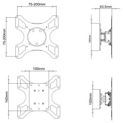 19-37" Wall Bracket For Led | APLIUM