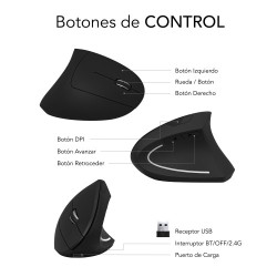 Ratón Vertical Inalámbrico Subblim Glide Vertical Ergo Dual | APLIUM