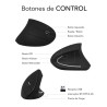 Ratón Vertical Inalámbrico Subblim Glide Vertical Ergo Dual | APLIUM