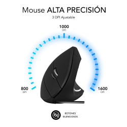 Ratón Vertical Subblim Glide Vertical Ergo Wired/ Hasta 1600 | APLIUM