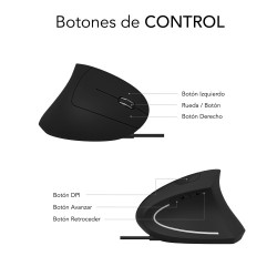 Ratón Vertical Subblim Glide Vertical Ergo Wired/ Hasta 1600 | APLIUM