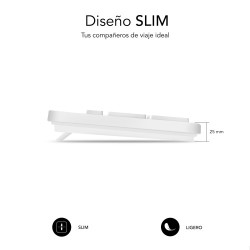 SUBBLIM Teclado Ergonómico Business Slim Silencioso con cabl | APLIUM