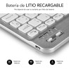 Teclado Compacto Inalámbrico Subblim Smart/ Plata | APLIUM