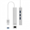 Hub USB 3.0 Nanocable 10.03.0403/ 3xUSB/ 1xRJ45/ Gris | APLIUM