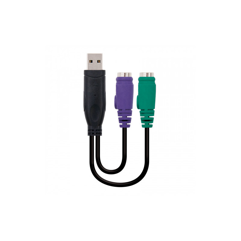 Conversor PS/2 Nanocable 10.03.0101/ 2x PS/2 Hembra - USB Ma | APLIUM