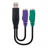 Conversor PS/2 Nanocable 10.03.0101/ 2x PS/2 Hembra - USB Ma | APLIUM