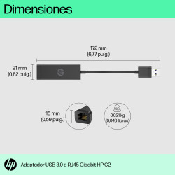 4Z7Z7AA - HP USB 3.0 to RJ45 Adapter G2 - Adaptador de red | APLIUM