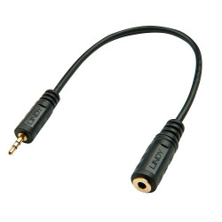 Lindy 35698 cable de audio 0,2 m 2,5mm 3,5mm Negro | APLIUM
