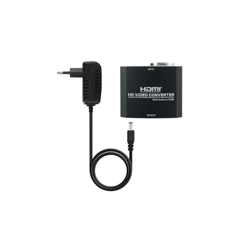 Conversor Nanocable 10.16.2101-BK/ HDMI Hembra - VGA Hembra/ | APLIUM