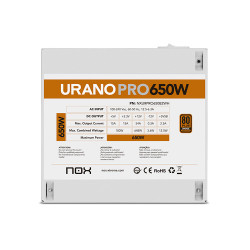 NXURPRO650BZWH - Fuente de Alimentación Nox Hummer Urano | APLIUM