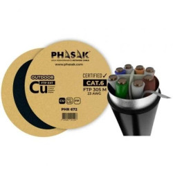 Bobina de Cable RJ45 FTP Phasak PHR 672 Cat.6/ 305m/ Gris | APLIUM