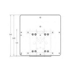 Placa adaptadora para permitir el montaje de la fuente de al | APLIUM