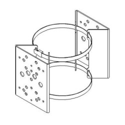 Soporte diseñado para montar dos focos Raytec en postes/colu | APLIUM