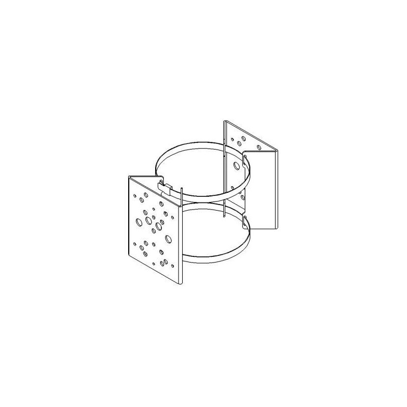 Soporte diseñado para montar dos focos Raytec en postes/colu | APLIUM