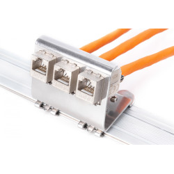 Adaptador keystone para riel DIN, perfil para 3x módulo keys | APLIUM