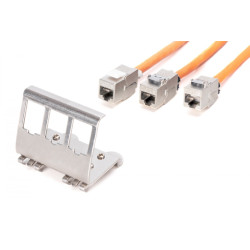Adaptador keystone para riel DIN, perfil para 3x módulo keys | APLIUM