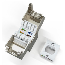 Módulo Keystone corto (enchufe) RJ45 (8P8C) cat.6A, apantall | APLIUM
