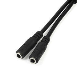 Headset adapter with headphone/mic plugs