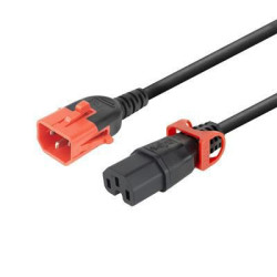 Powercord C14 IEC Lock+ Dual