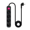 Regleta con Interruptor Nanocable 10.37.0004-BK/ 4 Tomas de | APLIUM