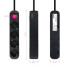 Regleta con Interruptor Nanocable 10.37.0004-BK/ 4 Tomas de | APLIUM