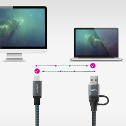 Cable USB 3.2 Tipo-C Nanocable 10.01.4113-COMB/ USB Tipo-C M | APLIUM