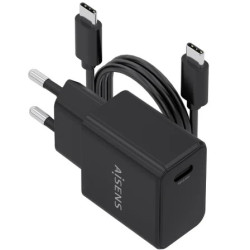 Cargador de Pared GaN Aisens ASCH-20W1P082-BK/ 1xUSB Tipo-C/ | APLIUM