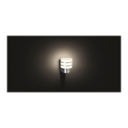 [Caja abierta] Philips Hue - lámpara de pared - bombilla LED - E27 - 9.5 W - luz blanca cálida - inox